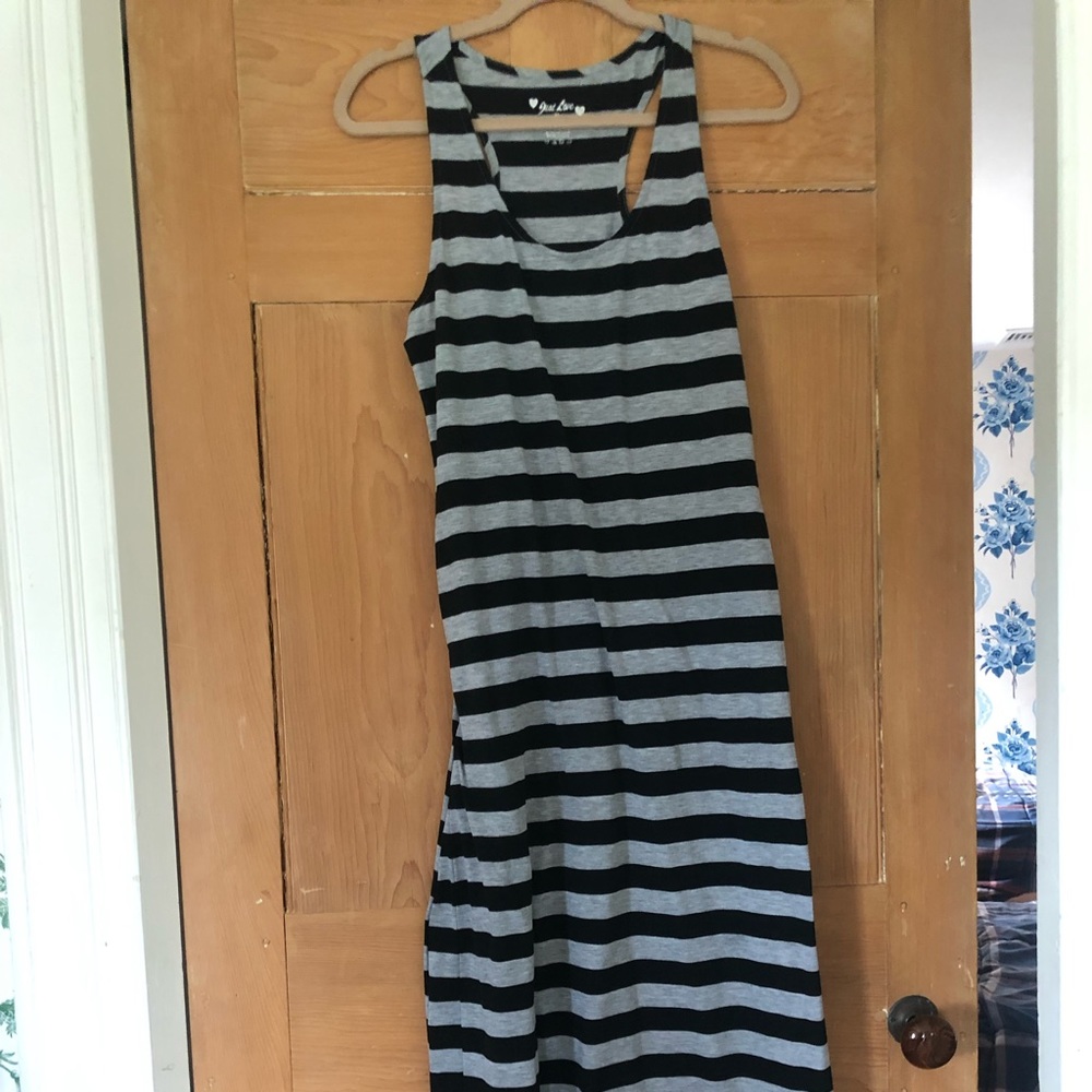 Black and Grey Striped Dress